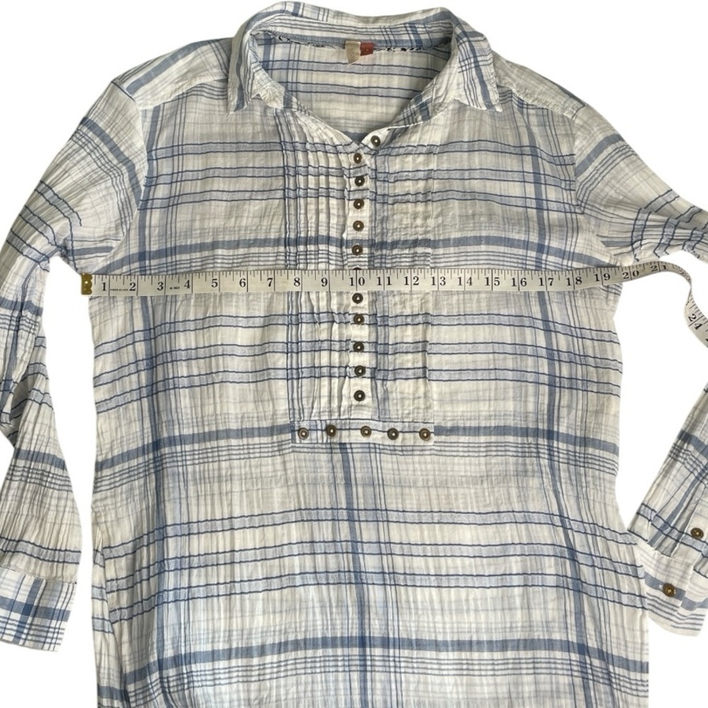 Anthropologie Pilcro Blue and White Plaid Tunic - Picture 10 of 12